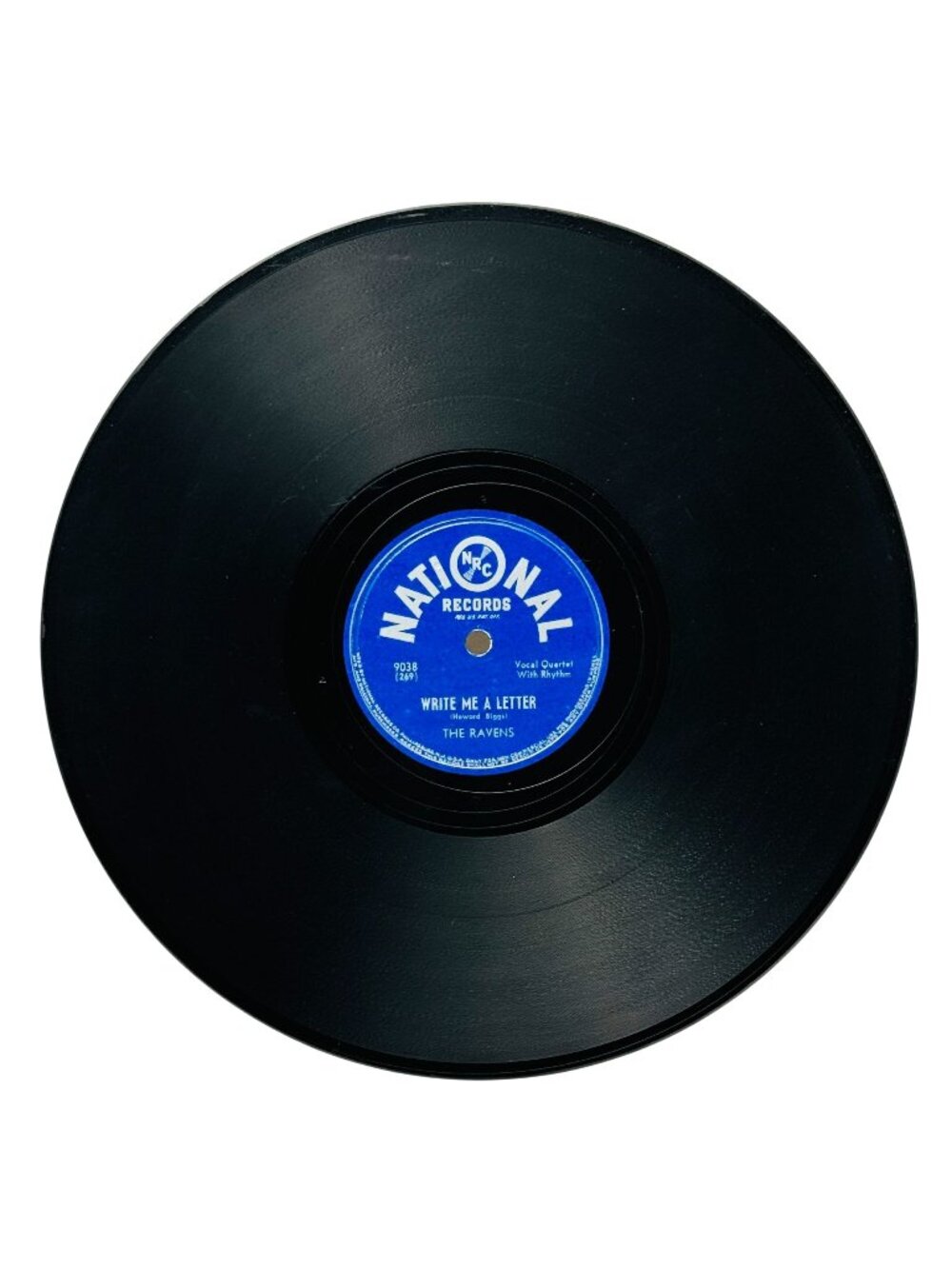 The Ravens Write Me A Letter / Summertime 10in Shellac 78 RPM National 9038 VG+